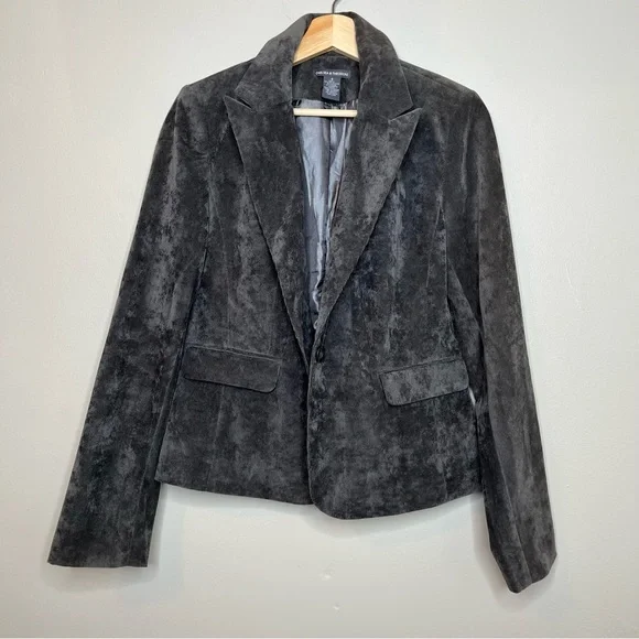 Chelsea & Theodore Gray Soft Corduroy Blazer Size 6 - Picture 1 of 9